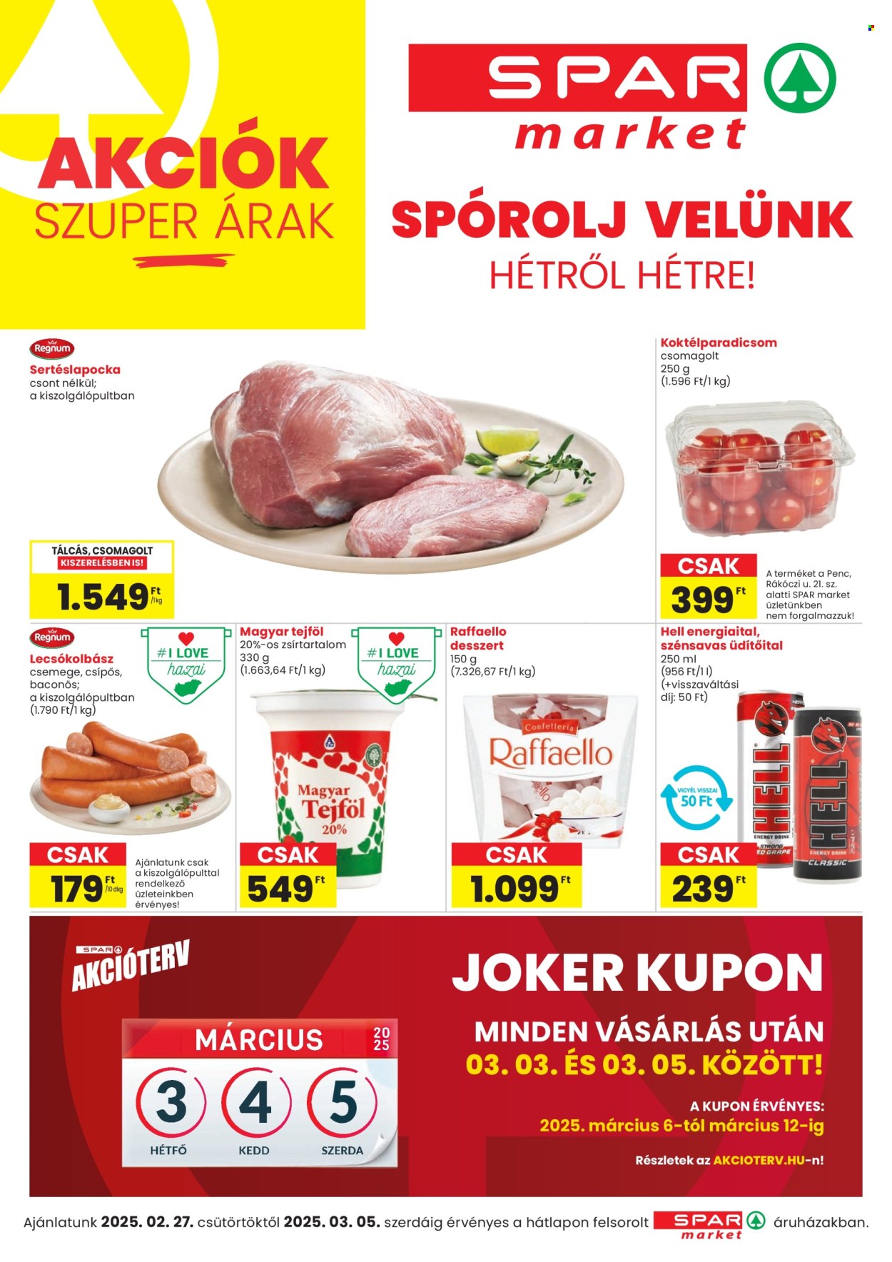 SPAR market akciós újságok - 2025.02.27 - 2025.03.05. Oldal 1