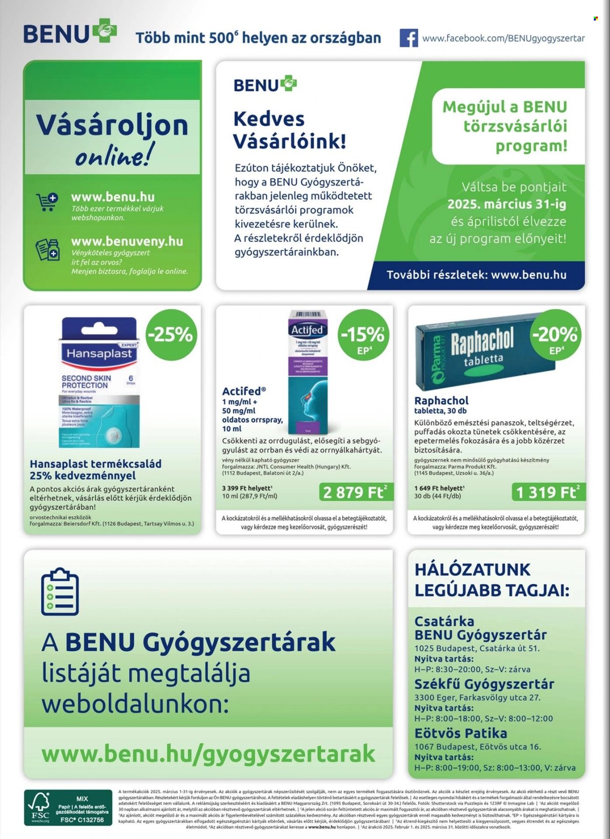 BENU Gyógyszertár akciós újságok - 2025.03.01 - 2025.03.31. Oldal 28