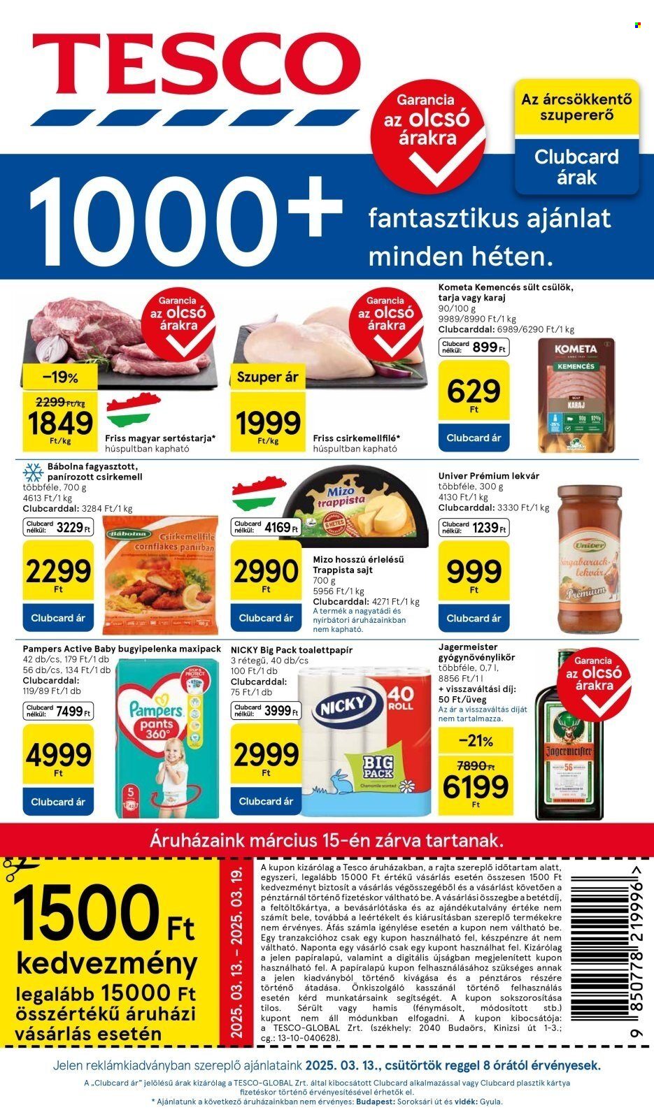 TESCO akciós újságok - 2025.03.13 - 2025.03.19. Oldal 1