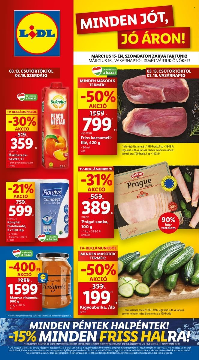 Lidl akciós újságok - 2025.03.13 - 2025.03.19. Oldal 1