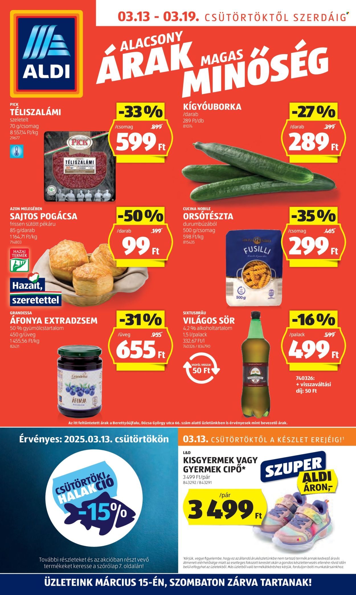 Aldi akciós újságok - 2025.03.13 - 2025.03.19. Oldal 1