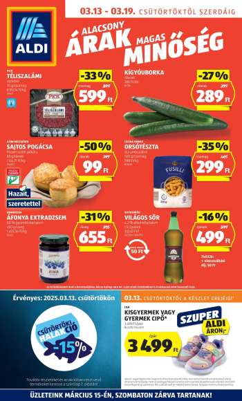 Újság Aldi - 2025.03.13 - 2025.03.19.