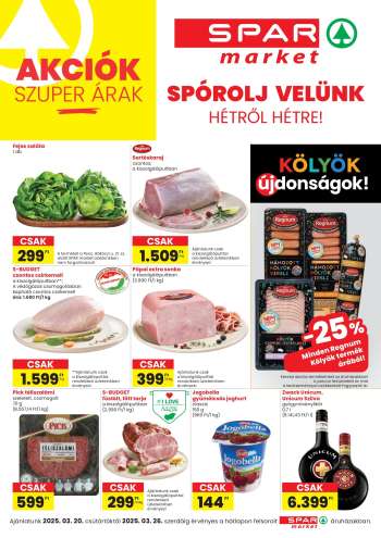 Újság SPAR market - 2025.03.20 - 2025.03.26.