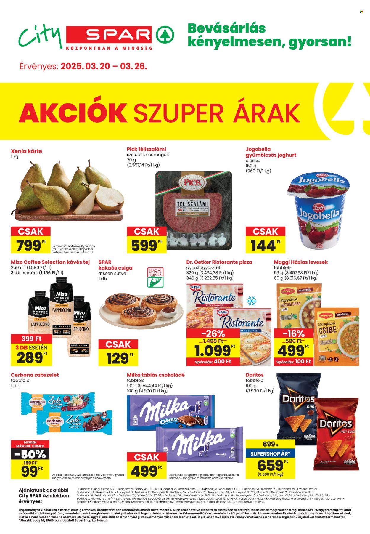 City SPAR akciós újságok - 2025.03.20 - 2025.03.26. Oldal 1