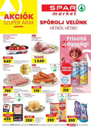 Újság SPAR market - 2025.03.27 - 2025.04.02.