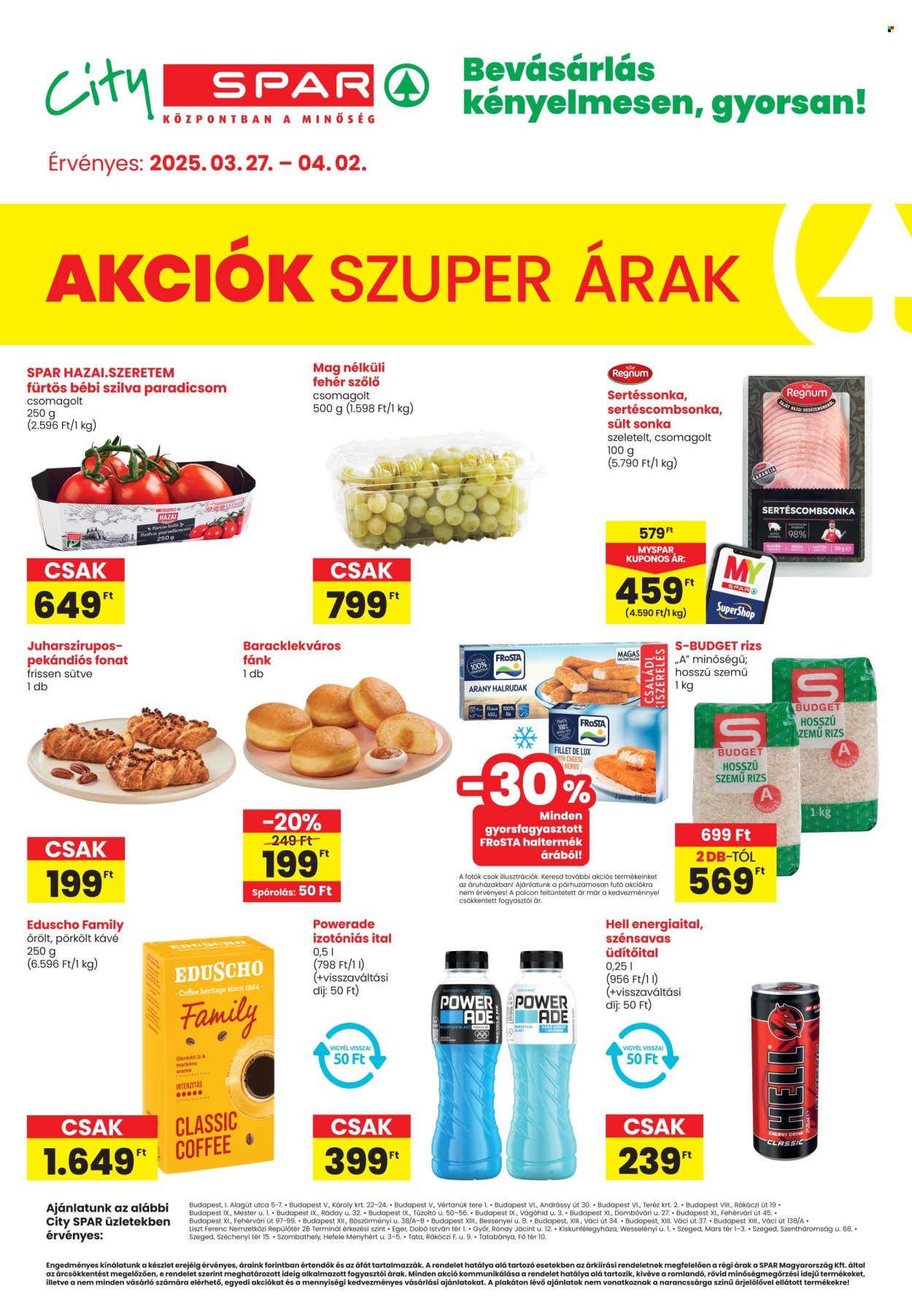 City SPAR akciós újságok - 2025.03.27 - 2025.04.02. Oldal 1