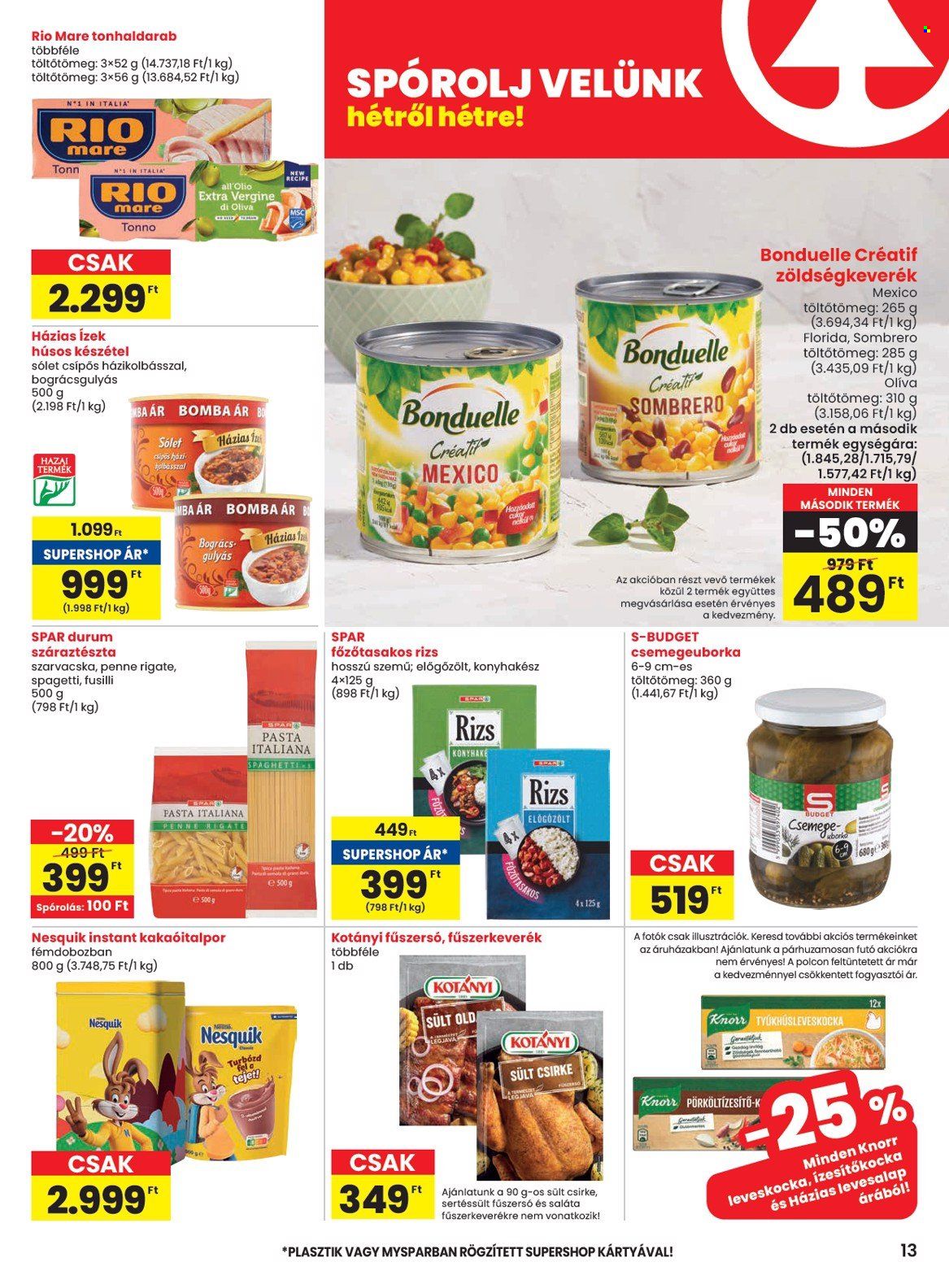 SPAR akciós újságok - 2025.04.03 - 2025.04.09. Oldal 13