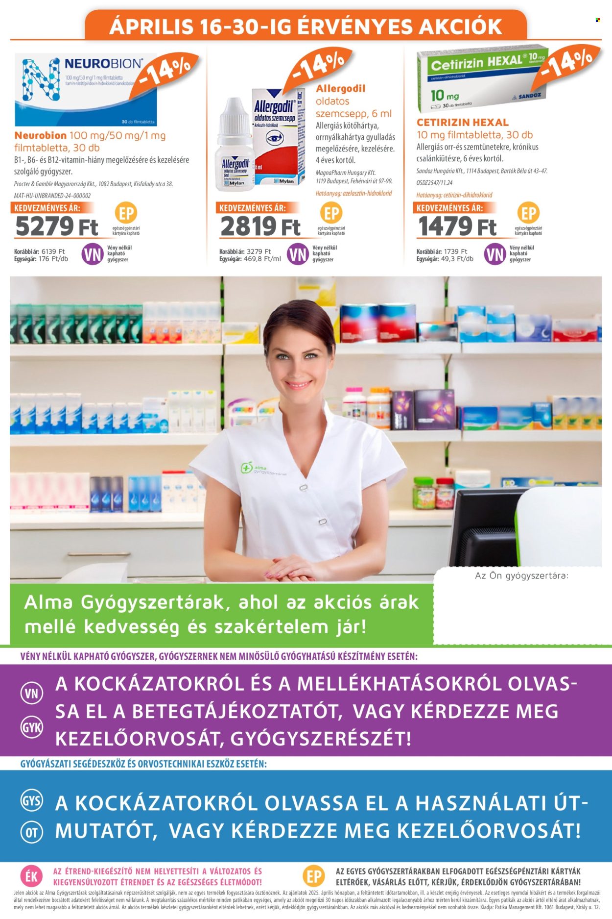 Alma Gyógyszertárak akciós újságok - 2025.04.01 - 2025.04.30. Oldal 20