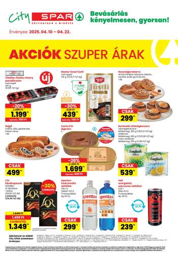 Újság City SPAR - 2025.04.10 - 2025.04.22.