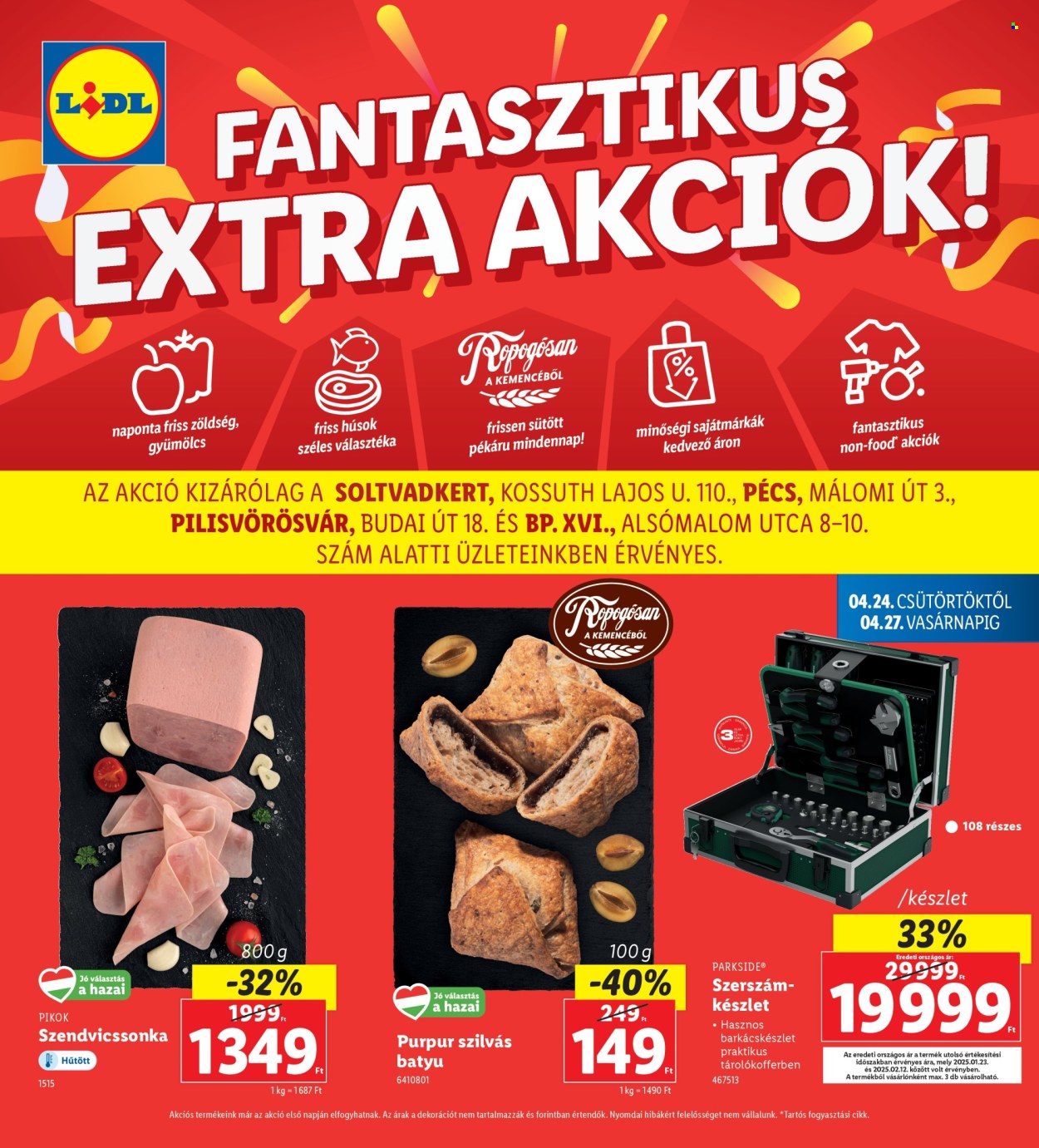 Lidl akciós újságok - 2025.04.24 - 2025.04.27. Oldal 1