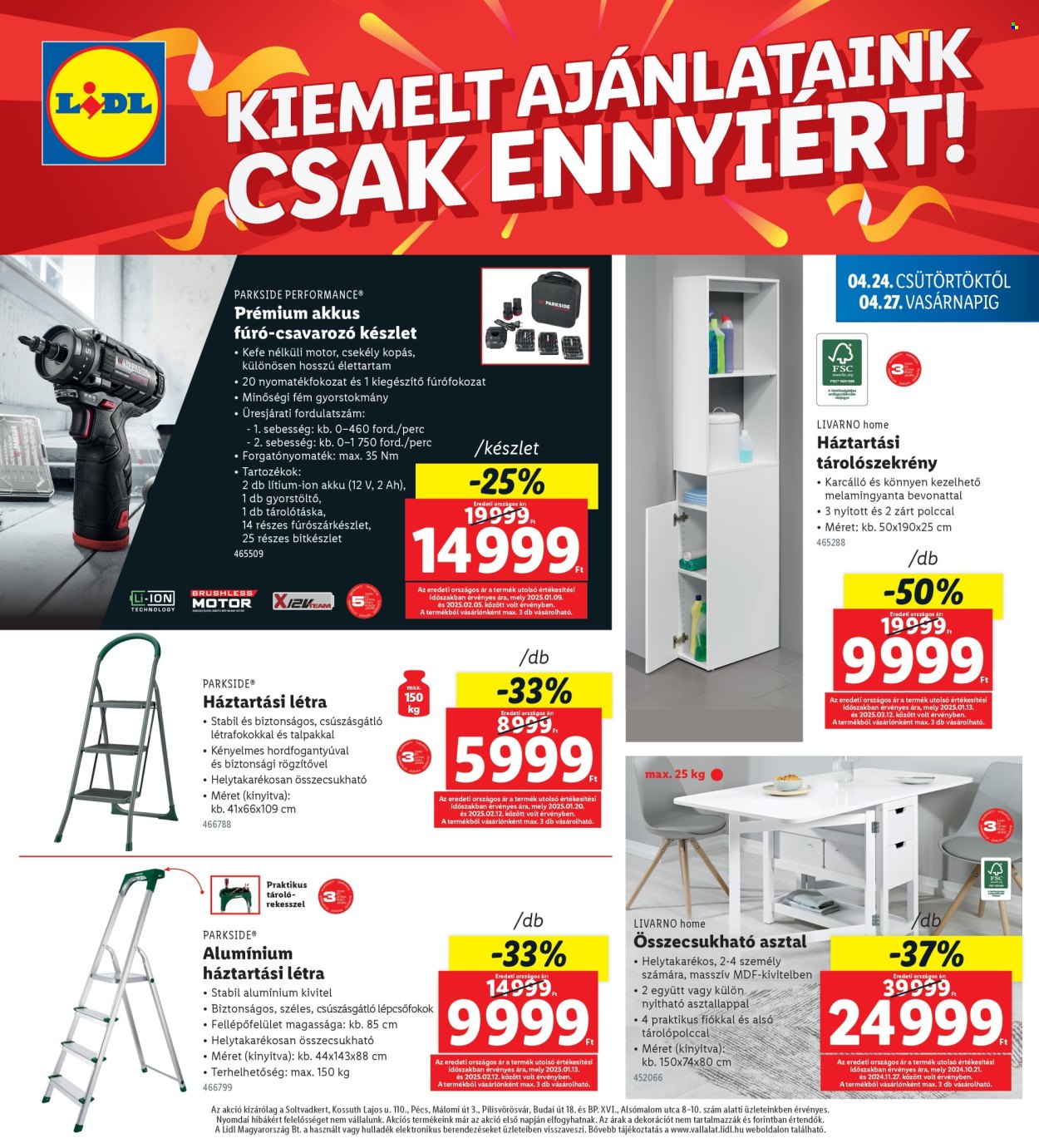 Lidl akciós újságok - 2025.04.24 - 2025.04.27. Oldal 4