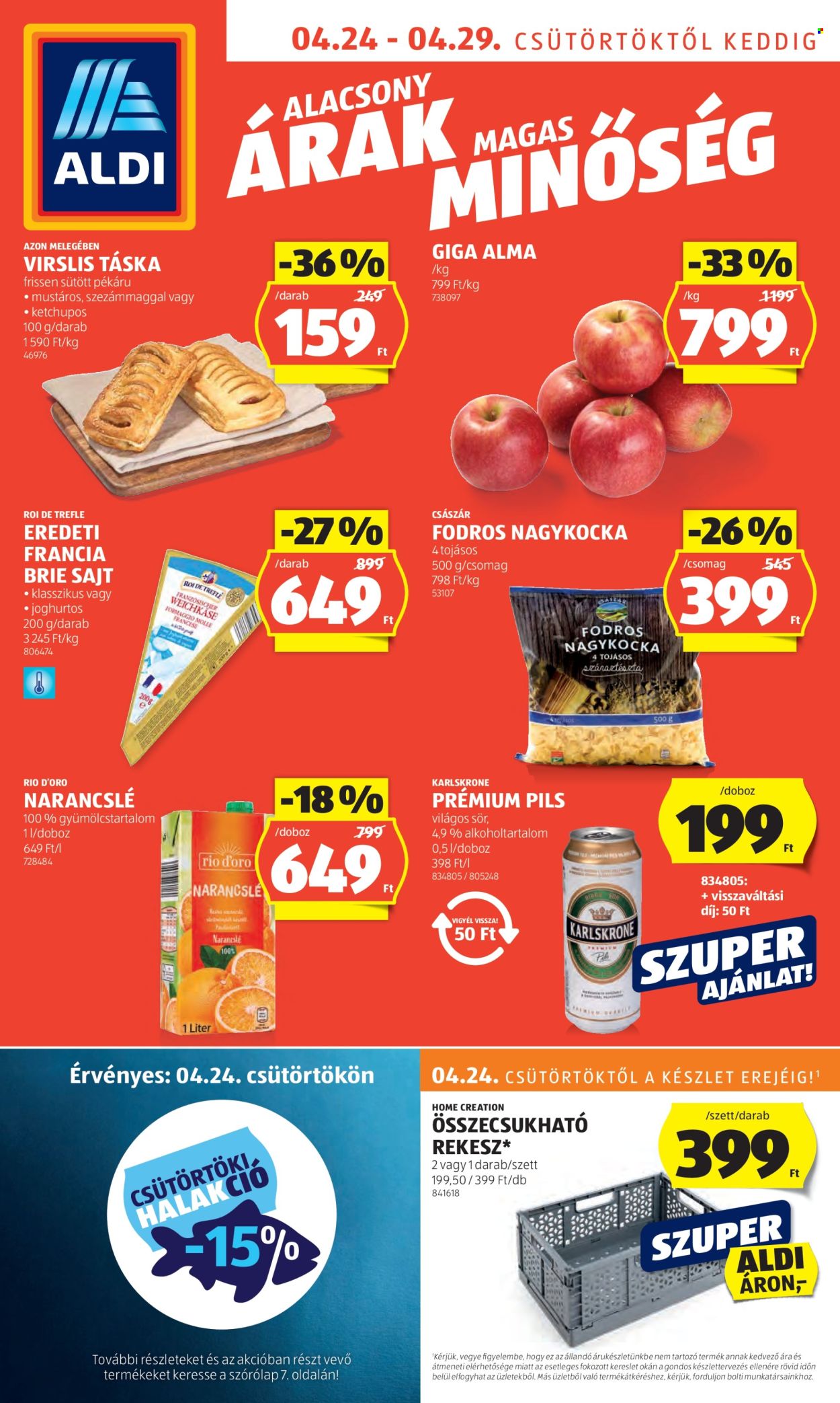Aldi akciós újságok - 2025.04.24 - 2025.04.29. Oldal 1