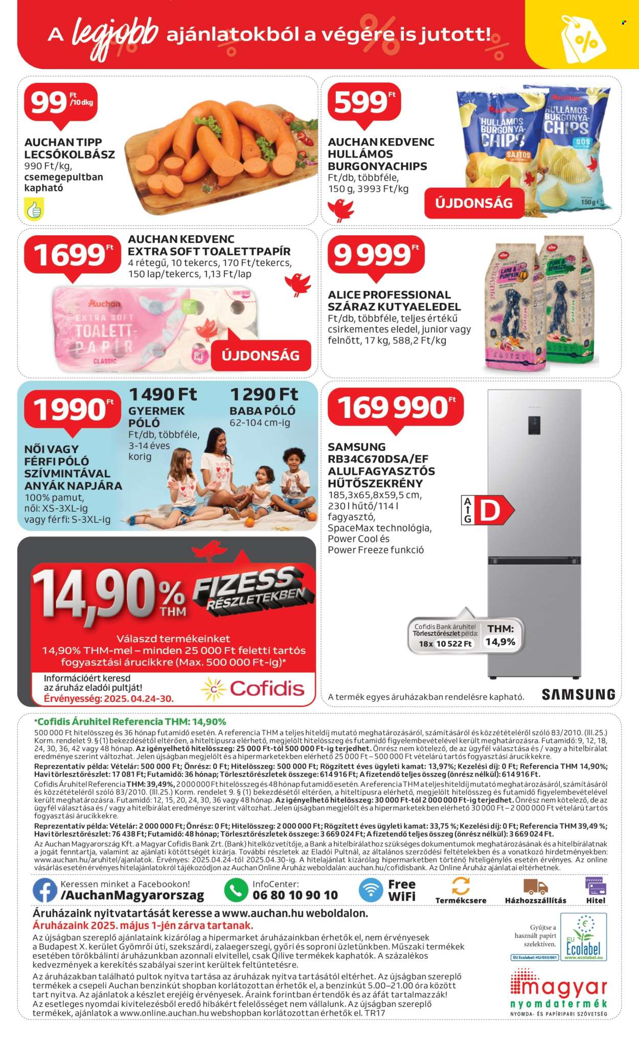 Auchan akciós újságok - 2025.04.24 - 2025.04.30. Oldal 38