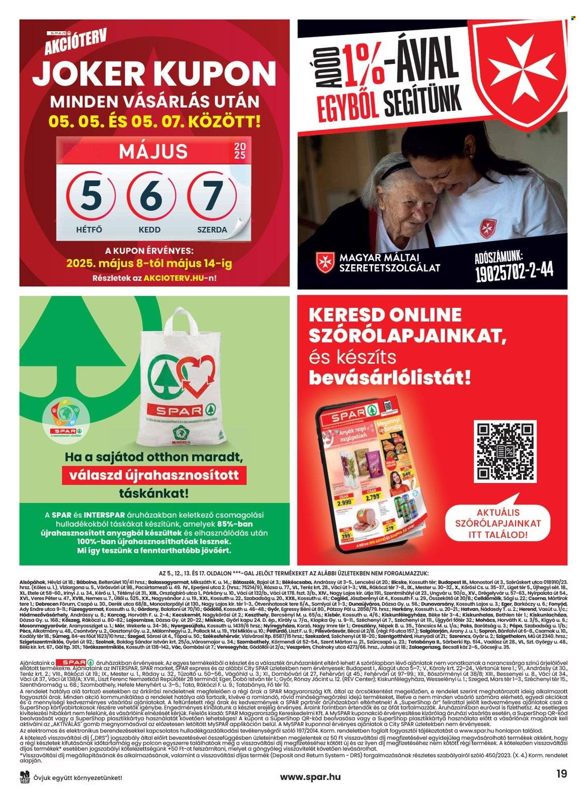 SPAR akciós újságok - 2025.05.02 - 2025.05.07. Oldal 19