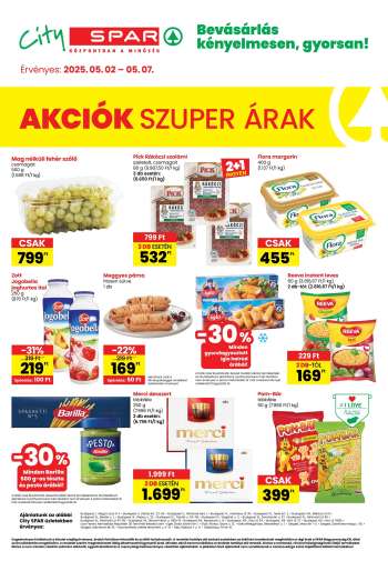 Újság City SPAR - 2025.05.02 - 2025.05.07.