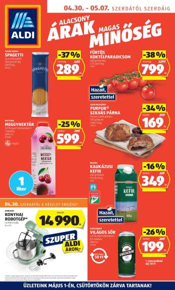 Újság Aldi - 2025.04.30 - 2025.05.07.