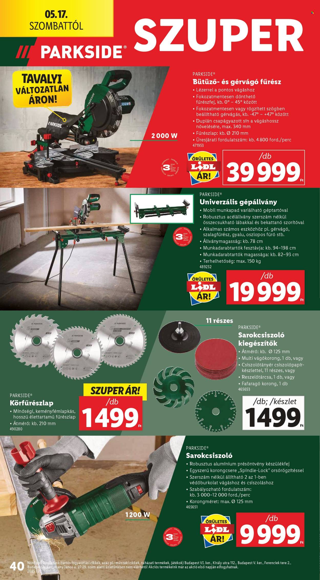Lidl akciós újságok - 2025.05.15 - 2025.05.21. Oldal 40