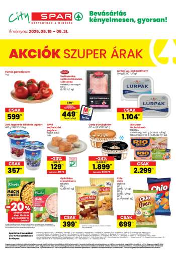 Újság City SPAR - 2025.05.15 - 2025.05.21.