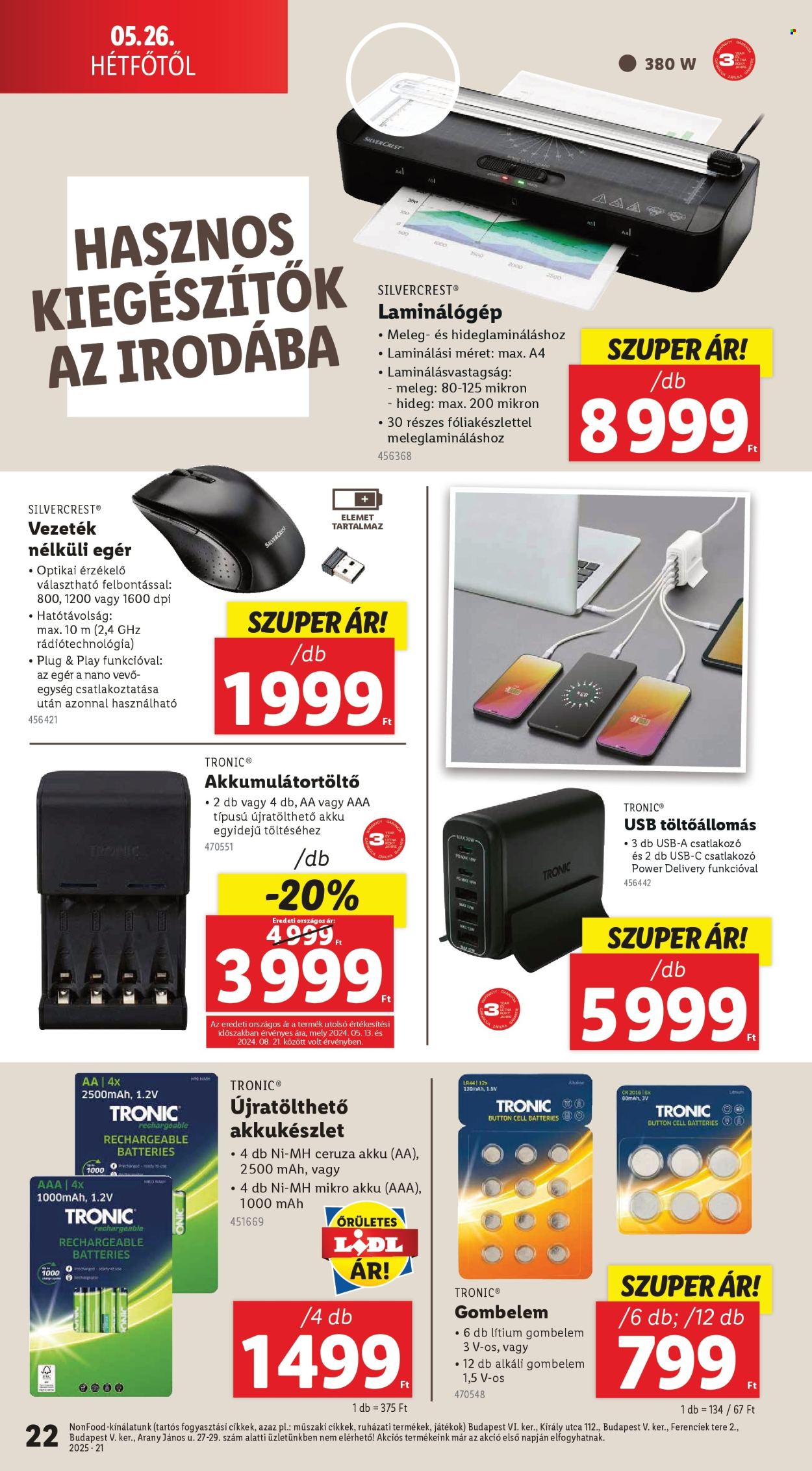 Lidl akciós újságok - 2025.05.22 - 2025.05.28. Oldal 22