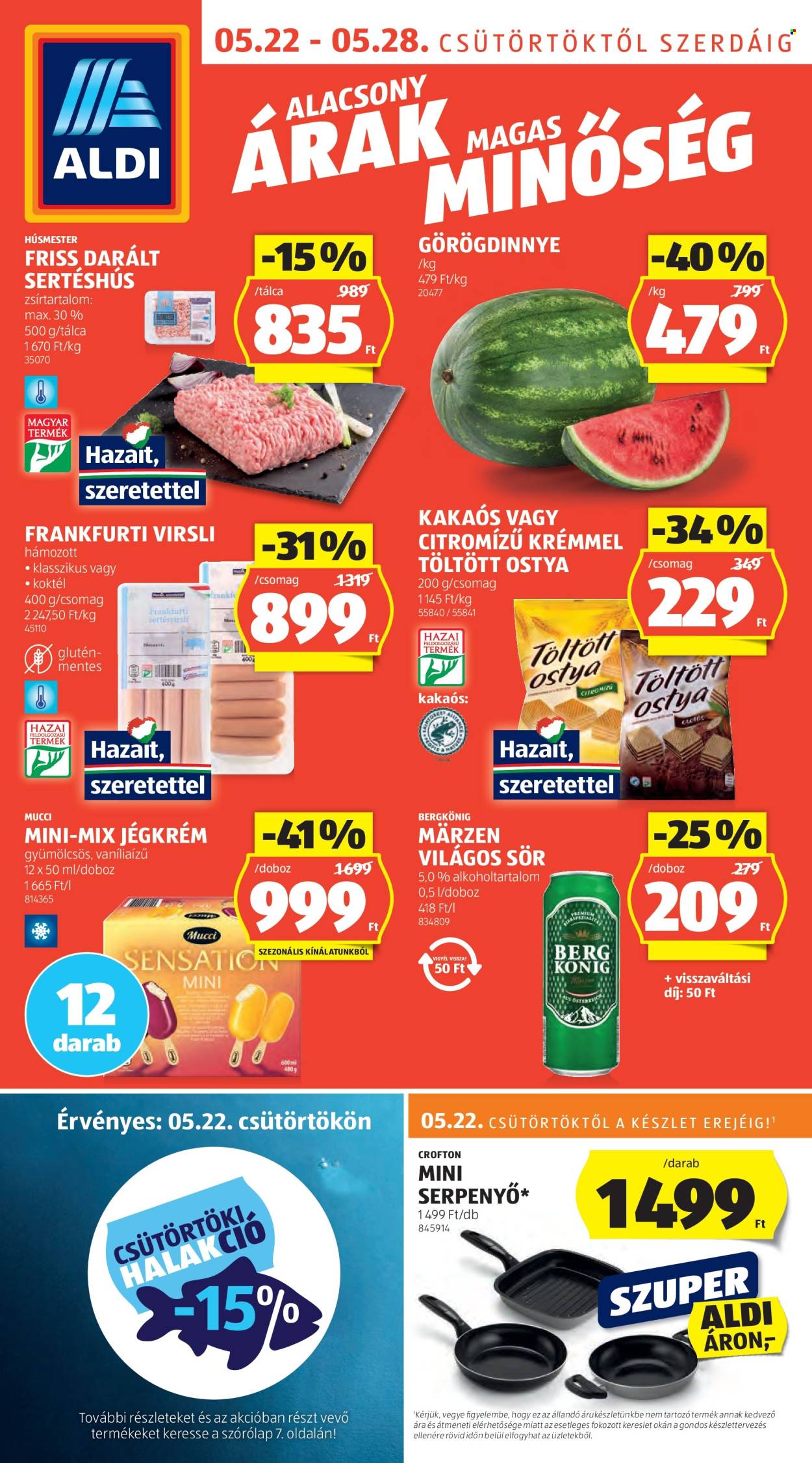 Aldi akciós újságok - 2025.05.22 - 2025.05.28. Oldal 1