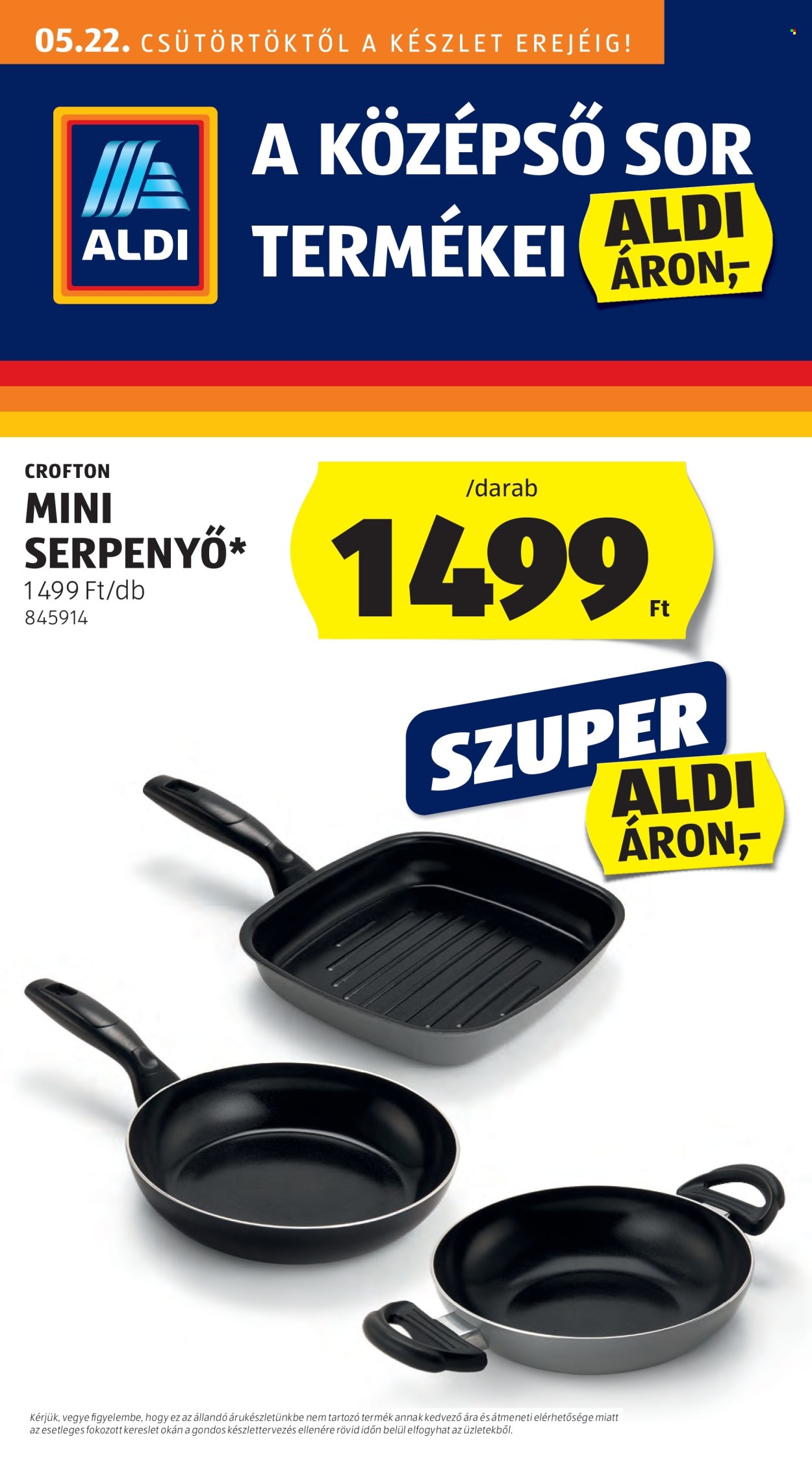 Aldi akciós újságok - 2025.05.22 - 2025.05.28. Oldal 1