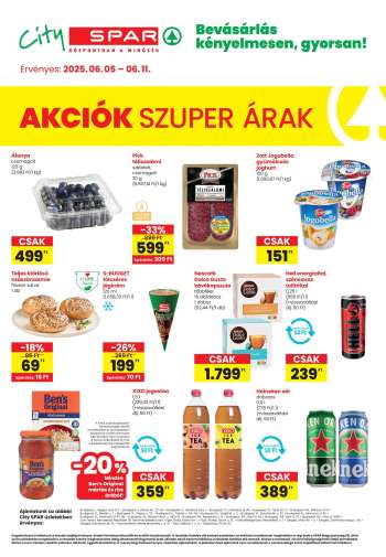 Újság City SPAR - 2025.06.05 - 2025.06.11.