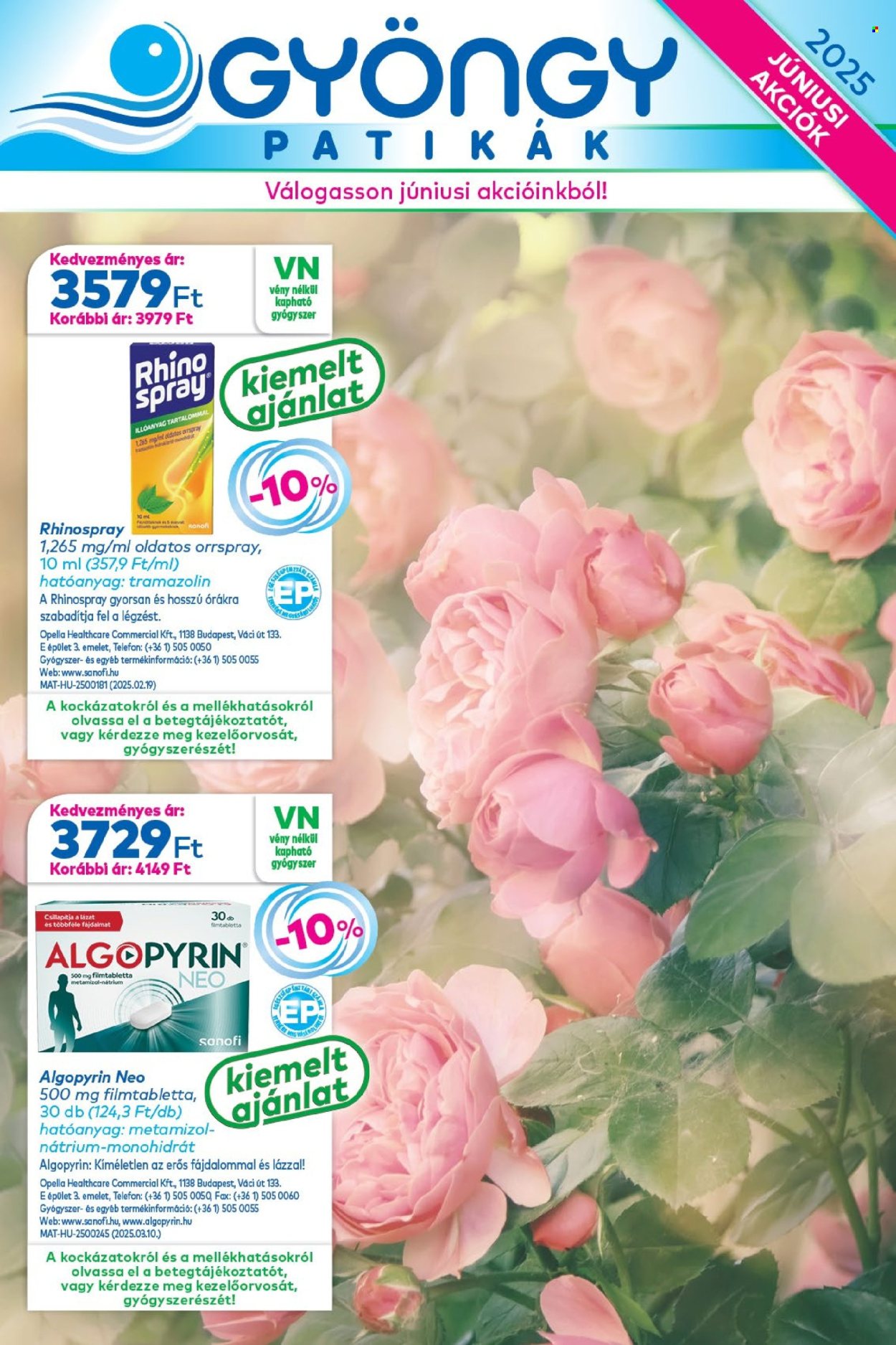 Gyöngy Patikák akciós újságok - 2025.06.01 - 2025.06.30. Oldal 1