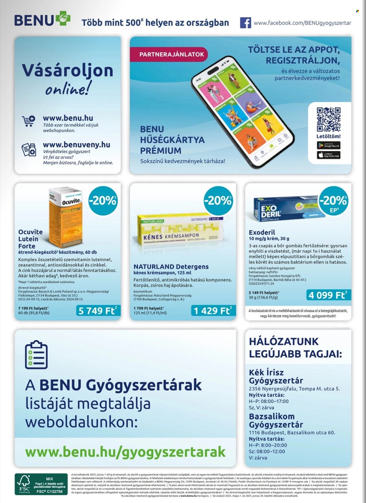 BENU Gyógyszertár akciós újságok - 2025.06.01 - 2025.06.30. Oldal 28