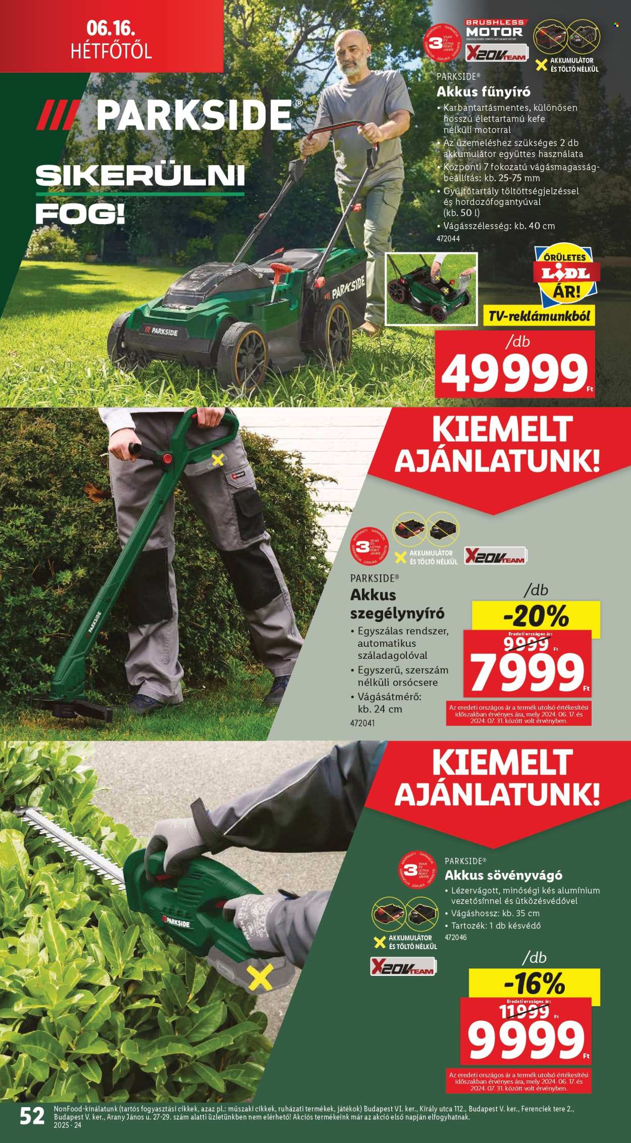 Lidl akciós újságok - 2025.06.12 - 2025.06.18. Oldal 52