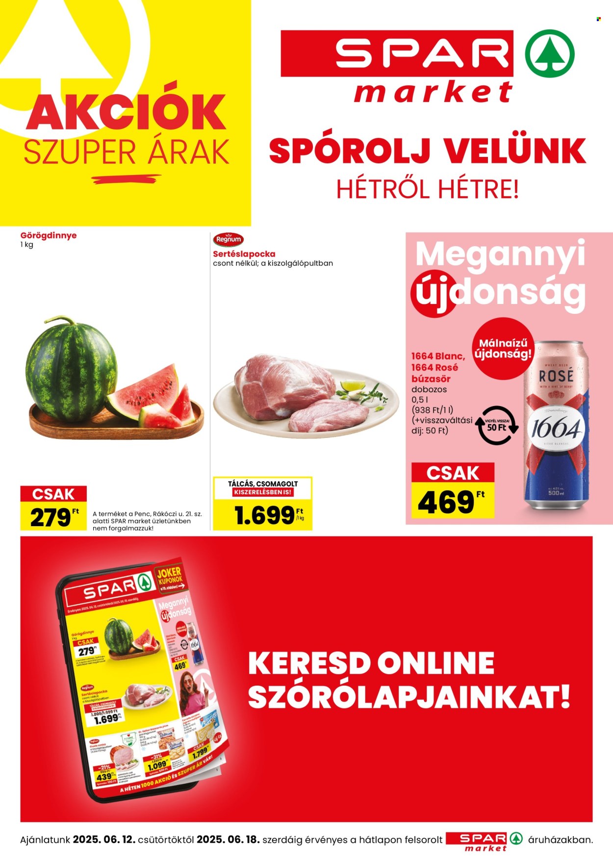 SPAR market akciós újságok - 2025.06.12 - 2025.06.18. Oldal 1