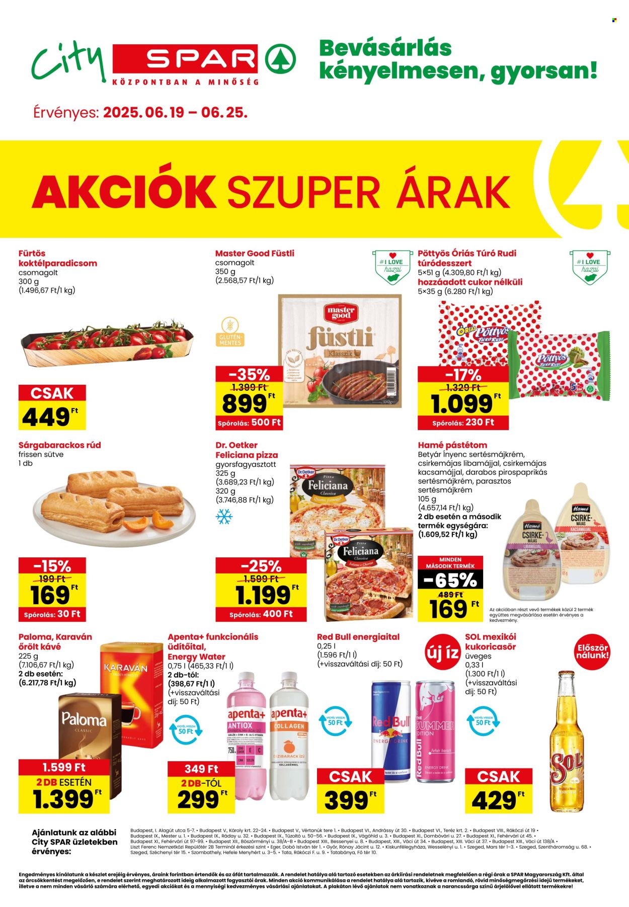 City SPAR akciós újságok - 2025.06.19 - 2025.06.25. Oldal 1