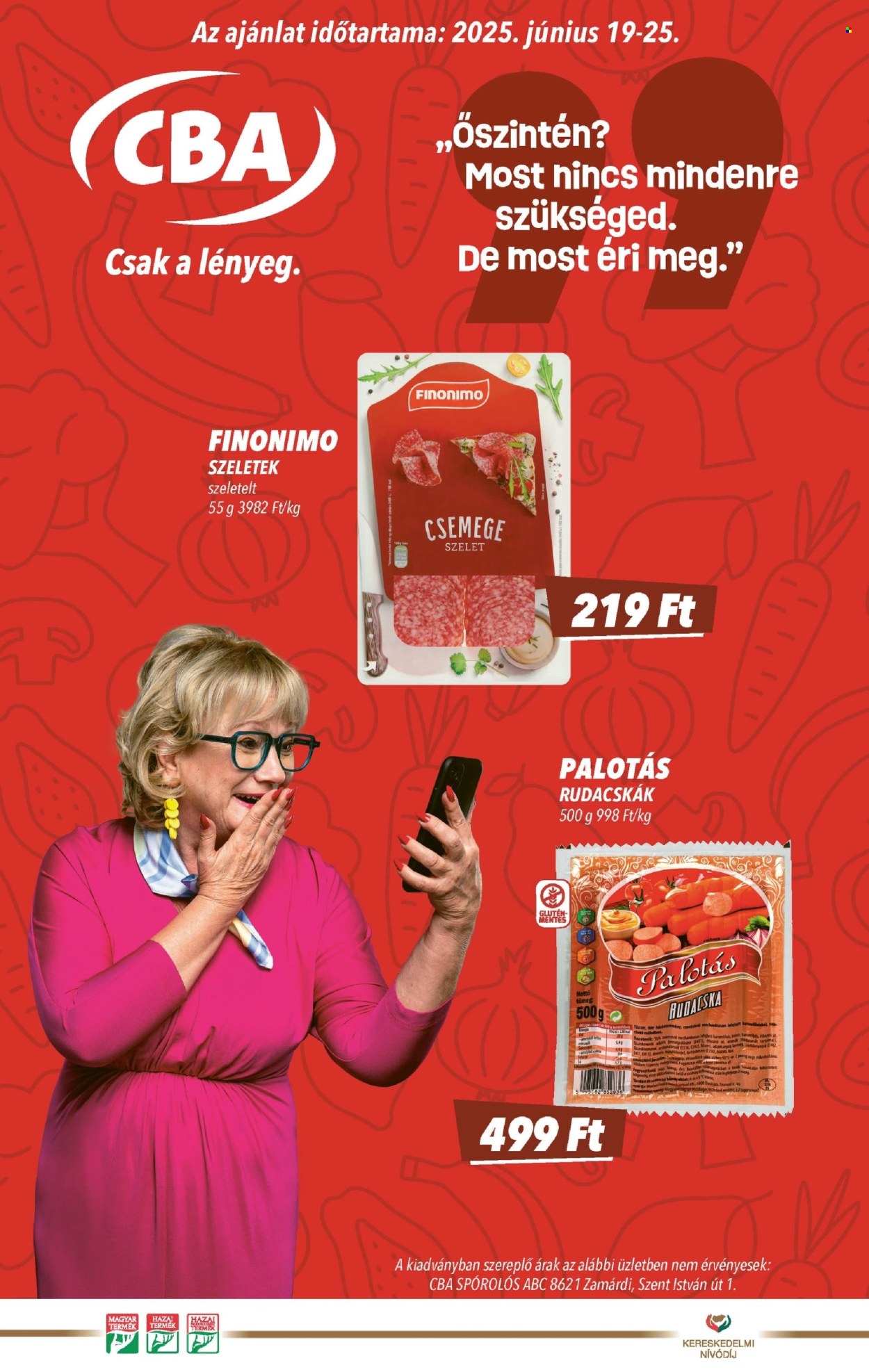 CBA akciós újságok - 2025.06.19 - 2025.06.25. Oldal 1