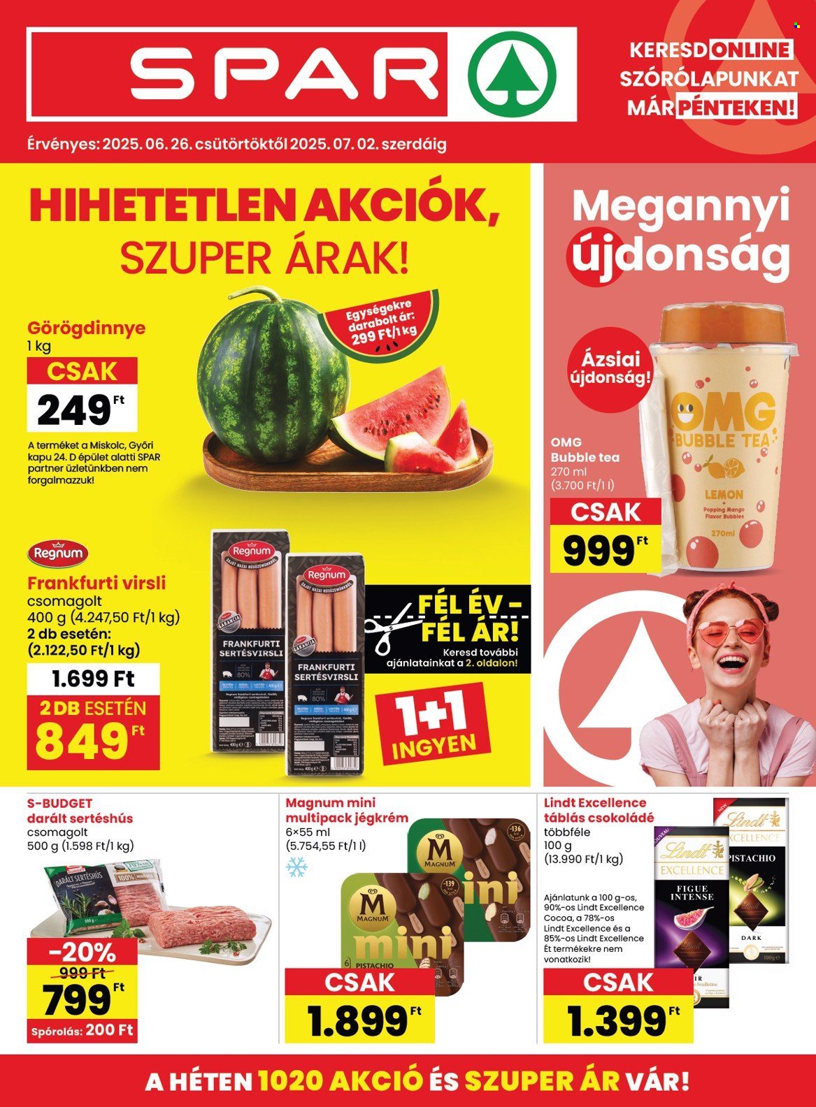 SPAR akciós újságok - 2025.06.26 - 2025.07.02. Oldal 1