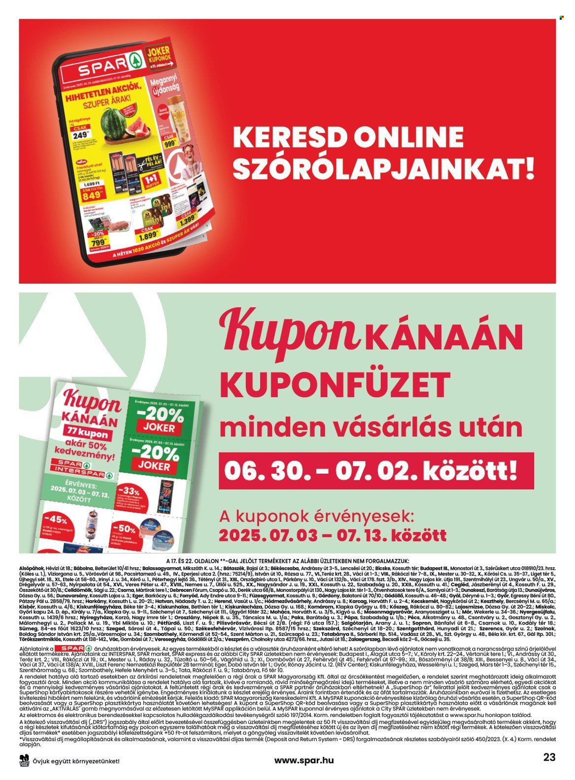 SPAR akciós újságok - 2025.06.26 - 2025.07.02. Oldal 23