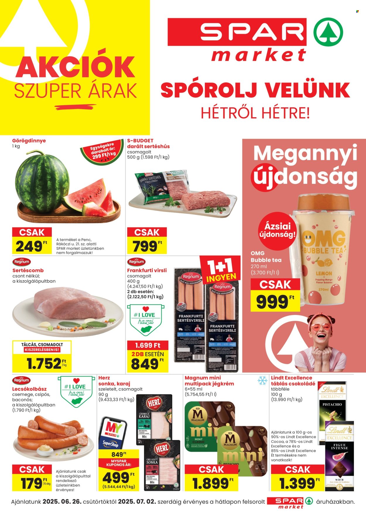 SPAR market akciós újságok - 2025.06.26 - 2025.07.02. Oldal 1