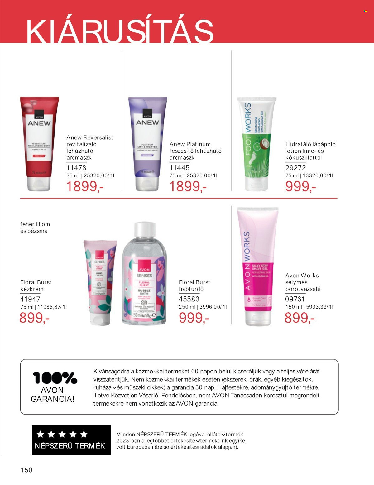 Avon akciós újságok - 2025.07.01 - 2025.07.31. Oldal 150
