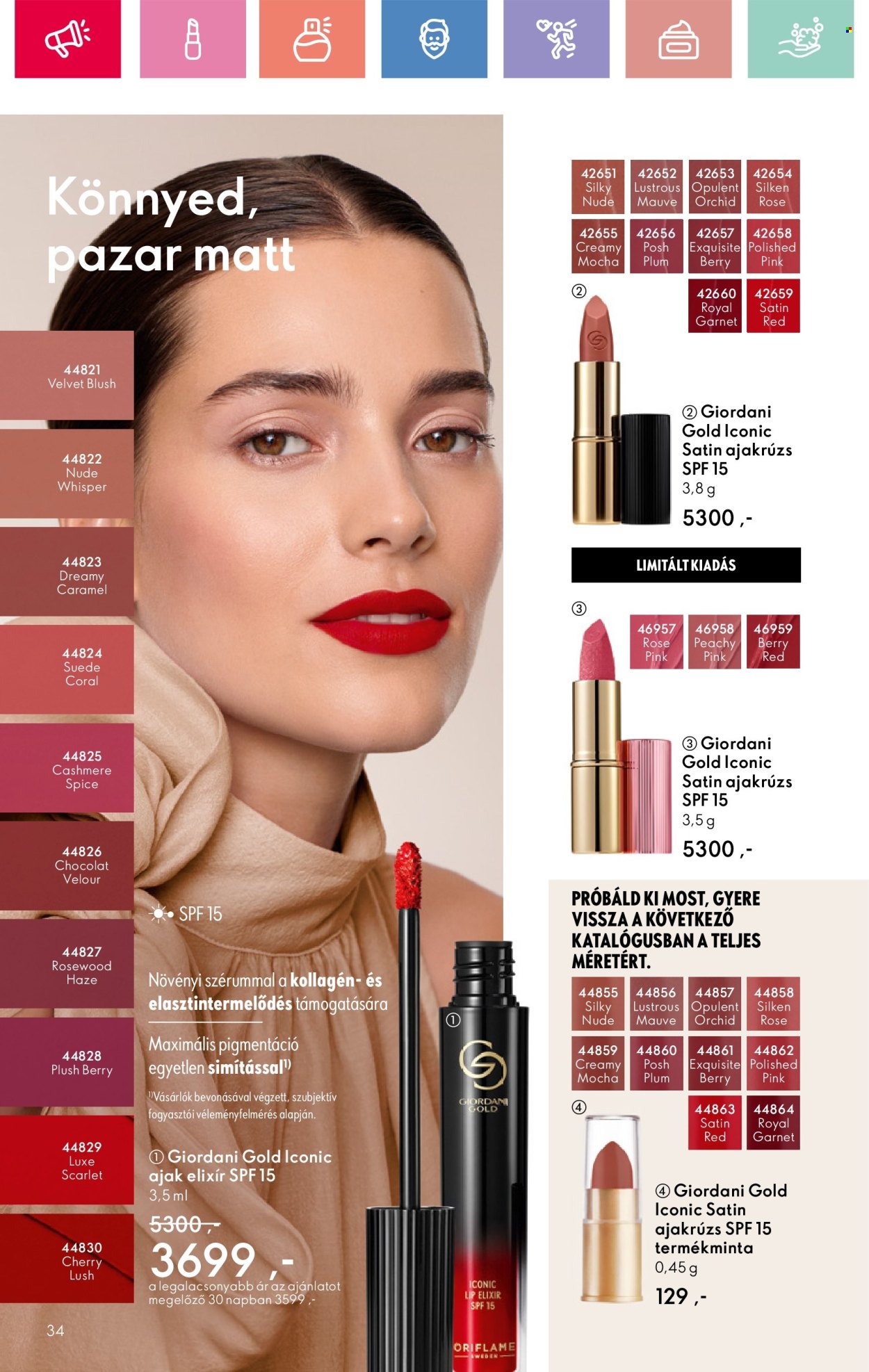 Oriflame akciós újságok - 2025.07.06 - 2025.07.26. Oldal 34
