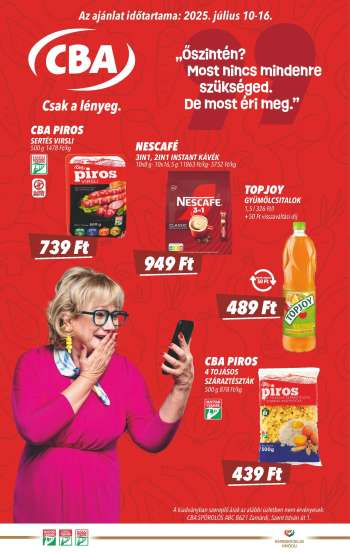 Újság CBA - 2025.07.10 - 2025.07.16.