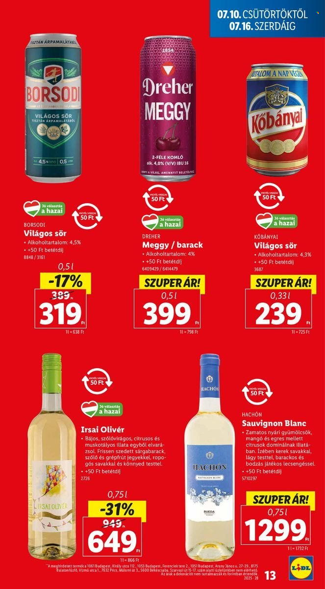 Lidl akciós újságok - 2025.07.10 - 2025.07.16. Oldal 13