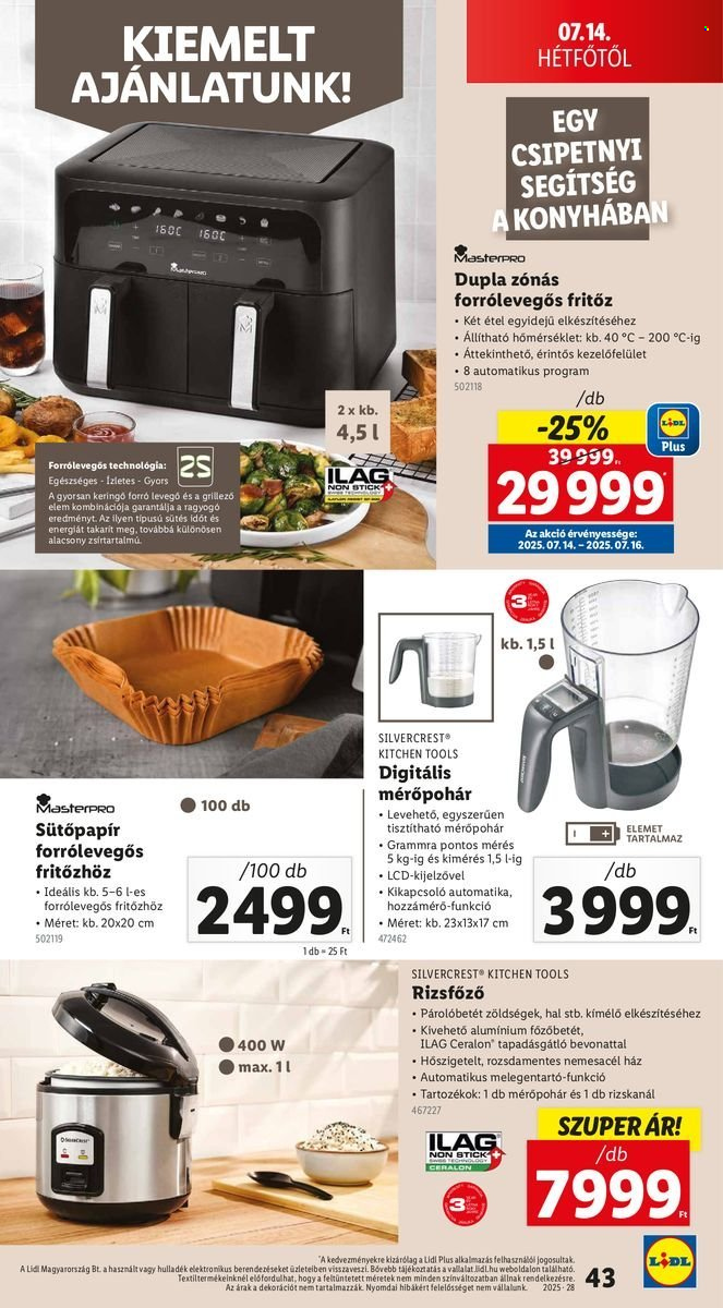 Lidl akciós újságok - 2025.07.10 - 2025.07.16. Oldal 43