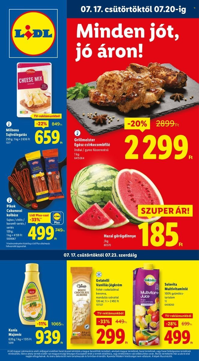 Lidl akciós újságok - 2025.07.17 - 2025.07.23. Oldal 1
