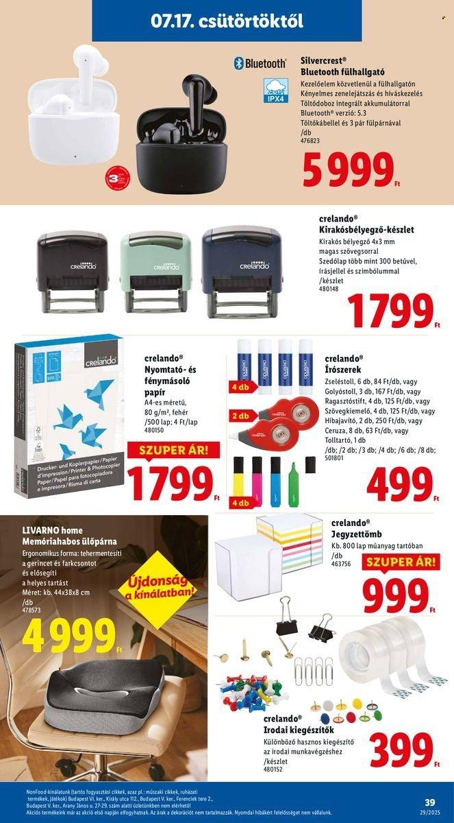 Lidl akciós újságok - 2025.07.17 - 2025.07.23. Oldal 39