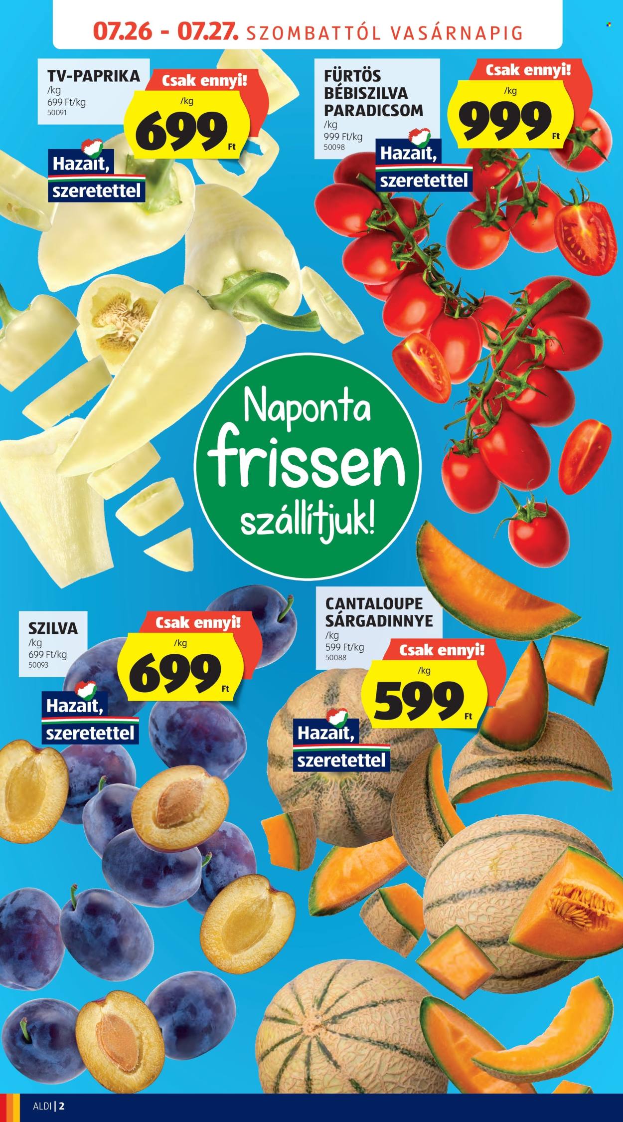 Aldi akciós újságok - 2025.07.26 - 2025.07.27. Oldal 2