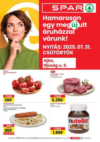Újság SPAR Szupermarket - 2025.07.31 - 2025.08.06.