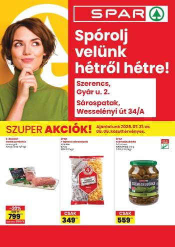 Újság SPAR Szupermarket - 2025.07.31 - 2025.08.06.