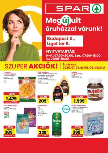 Újság SPAR Szupermarket - 2025.07.31 - 2025.08.06.