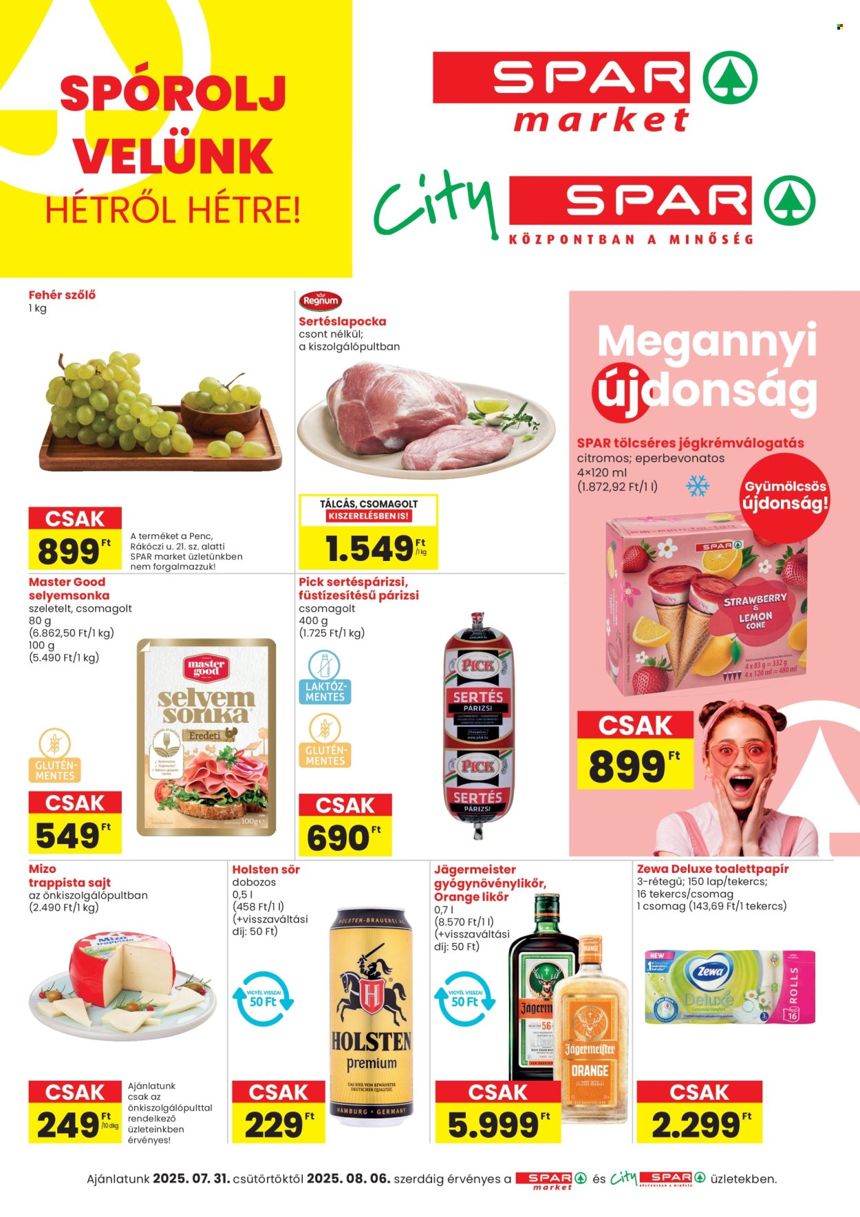 SPAR akciós újságok - 2025.07.31 - 2025.08.06. Oldal 1