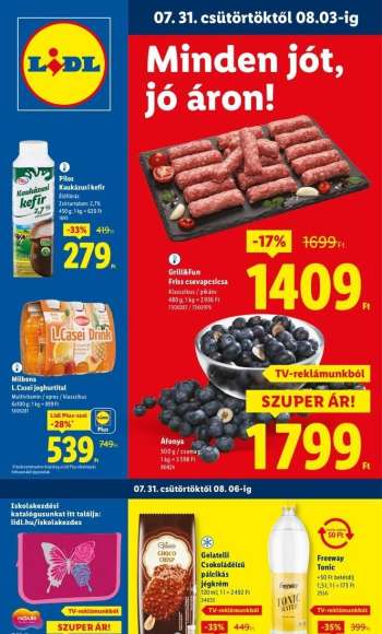 Újság Lidl - 2025.07.31 - 2025.08.06.