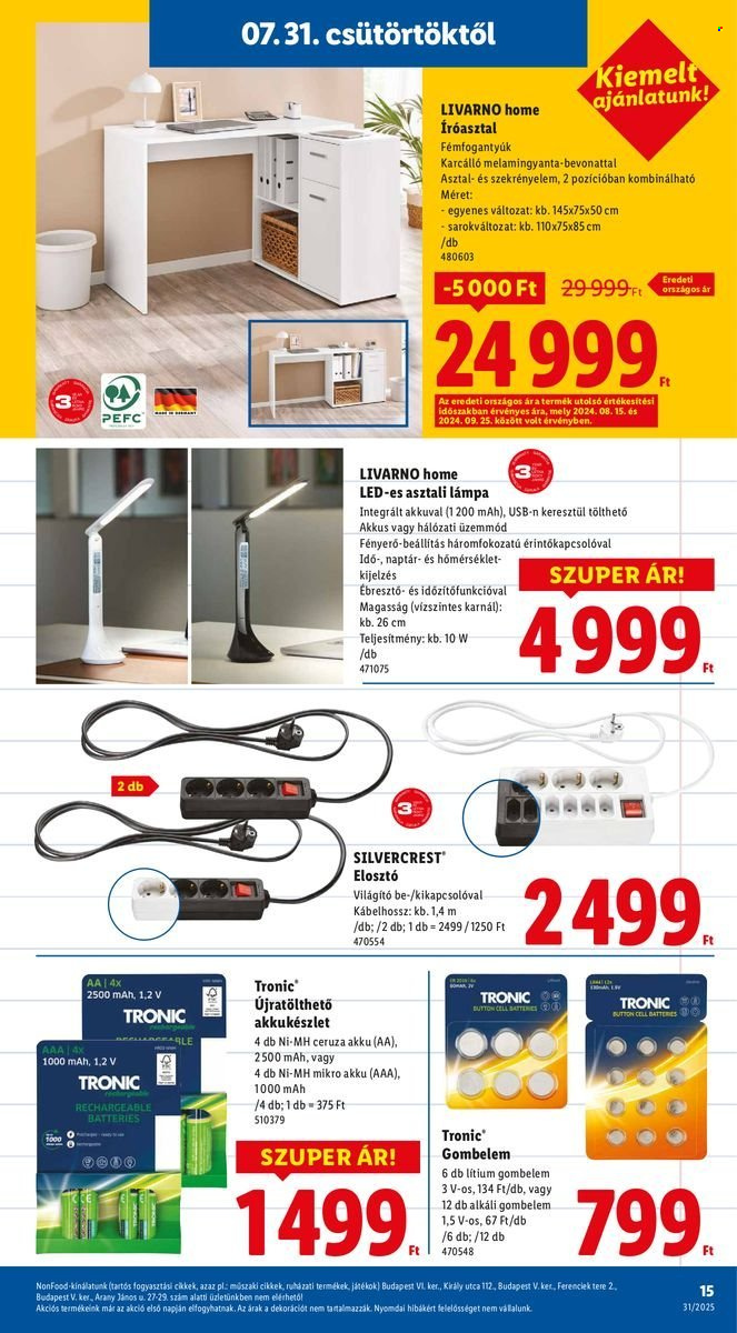 Lidl akciós újságok. Oldal 15