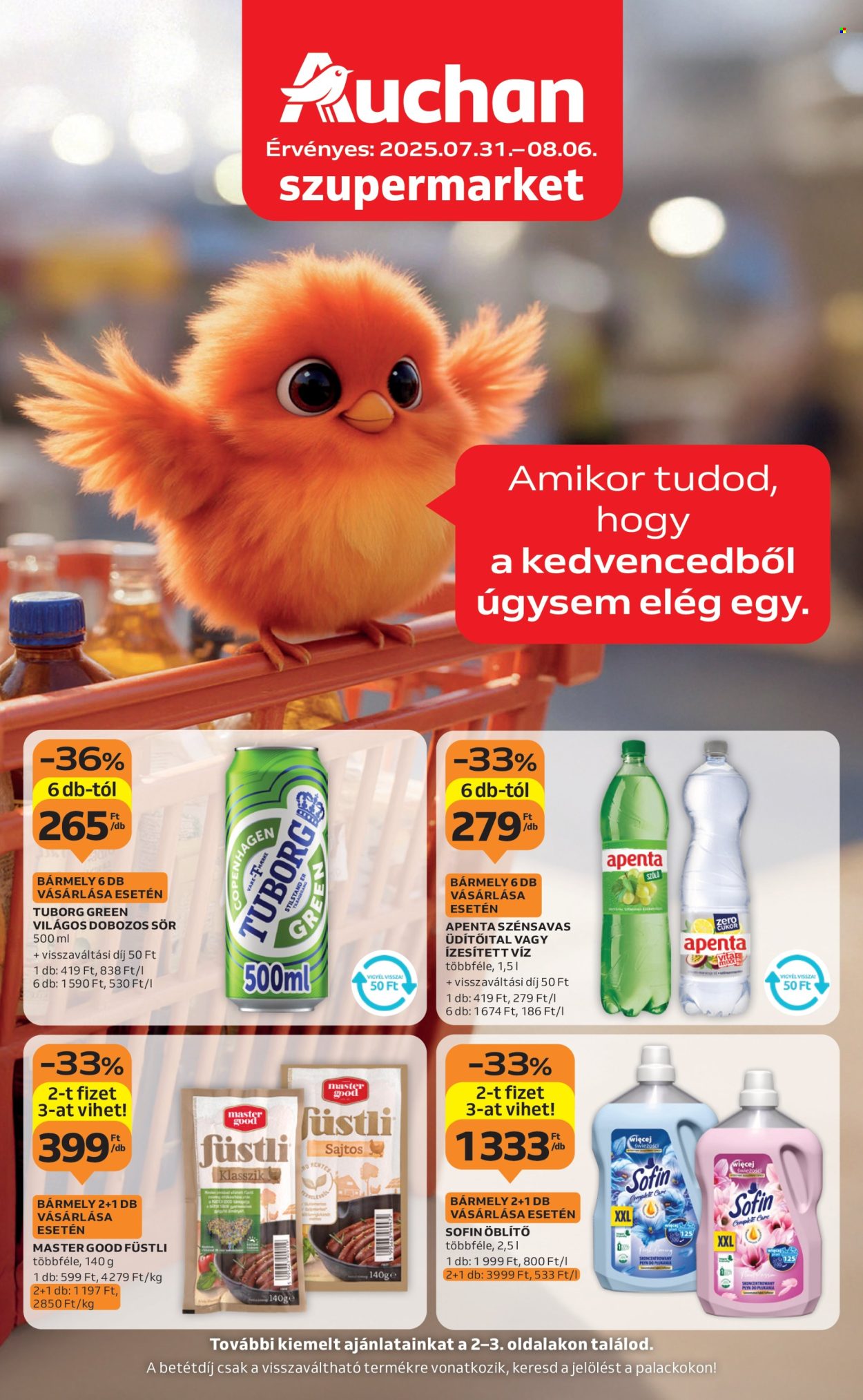 Auchan akciós újságok - 2025.07.31 - 2025.08.06. Oldal 1